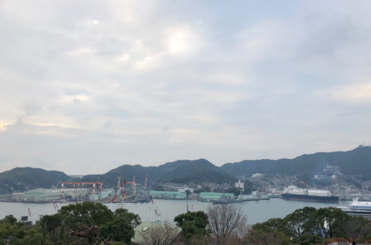 Nagasaki Port viewed from the Glover Residence