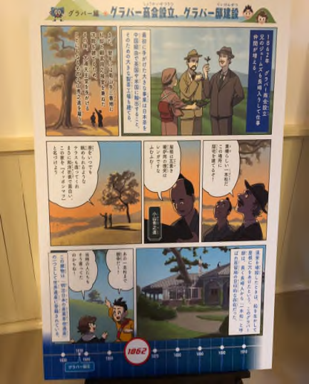Manga displayed at Glover Garden