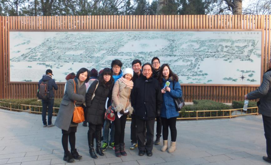 In front of the Yuanmingyuan Overview Map
