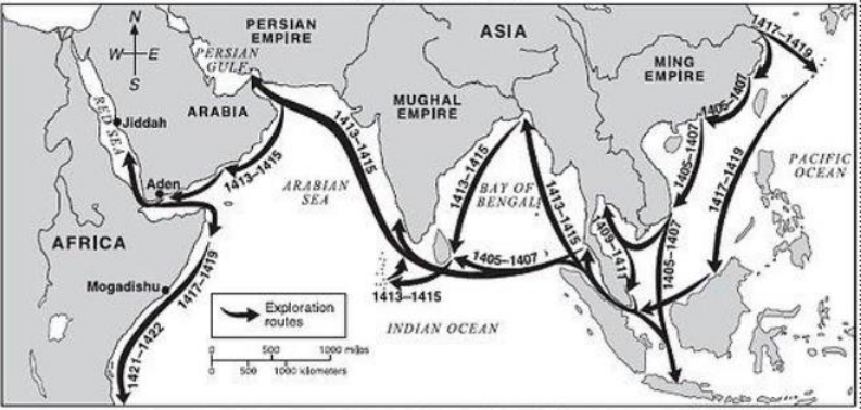 Zheng He's Maritime Expedition Route